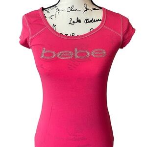 Bebe Fuchsia Short Sleeve Tee